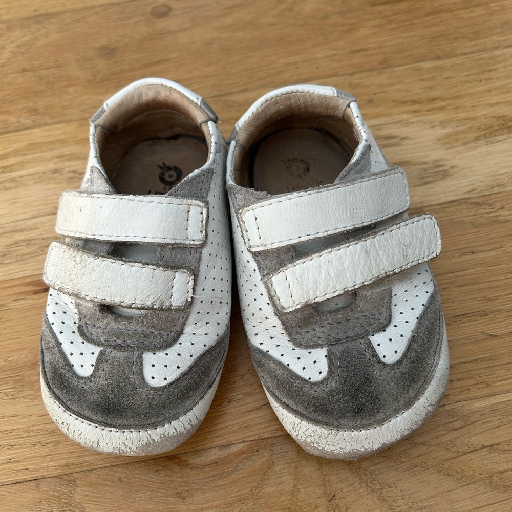 Old Soles GENUINE LEATHER Grey Suede Revival baby sneaker size 6